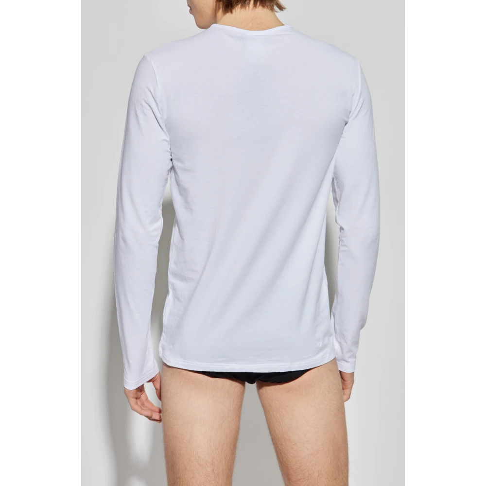 Versace Twee-pack T-shirts met logo White Heren