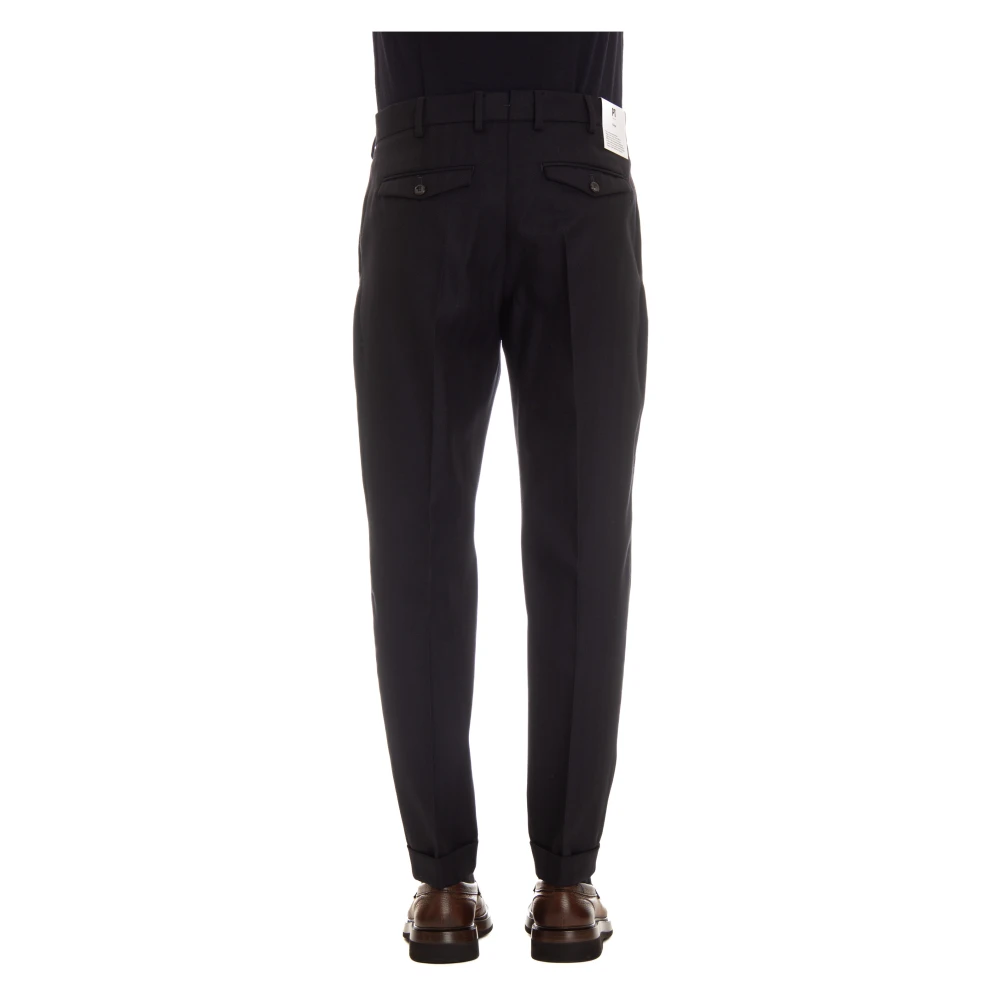 PT Torino Blauwe op maat gemaakte broek met ritssluiting Blue Heren