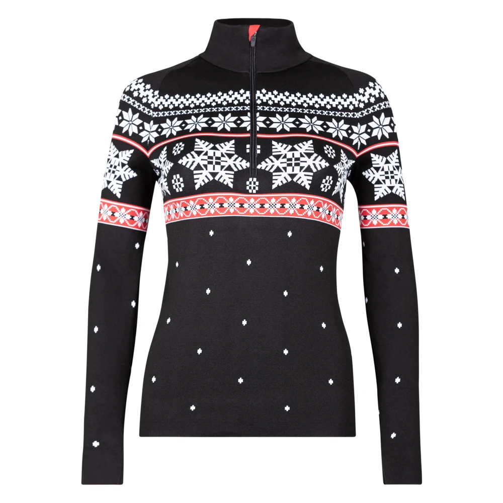 Newland Turtleneck gebreide trui Black Dames