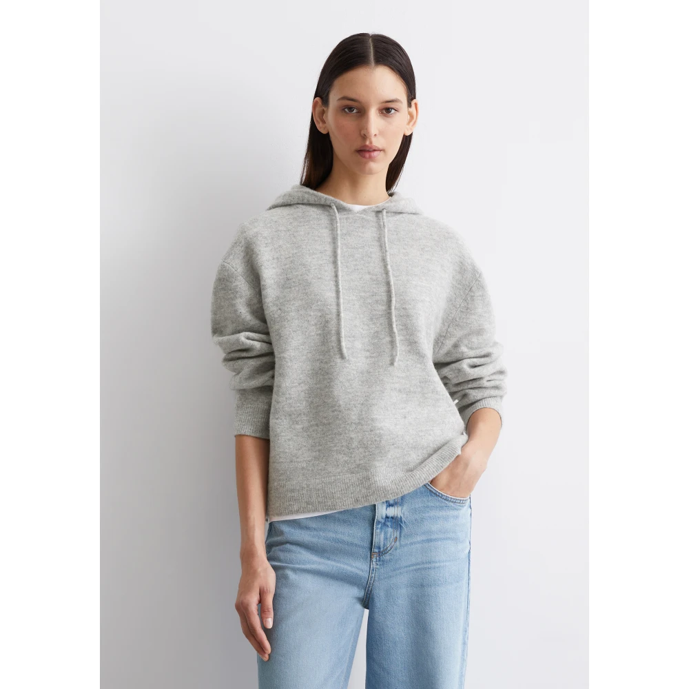 Marc O'Polo Oversized gebreide hoodie Gray Dames