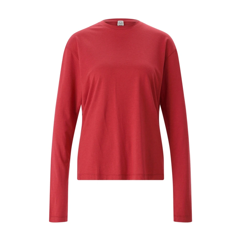 Totême Women's Red Long Sleeve Top - Long Sleeve T-Shirts - L - Tops