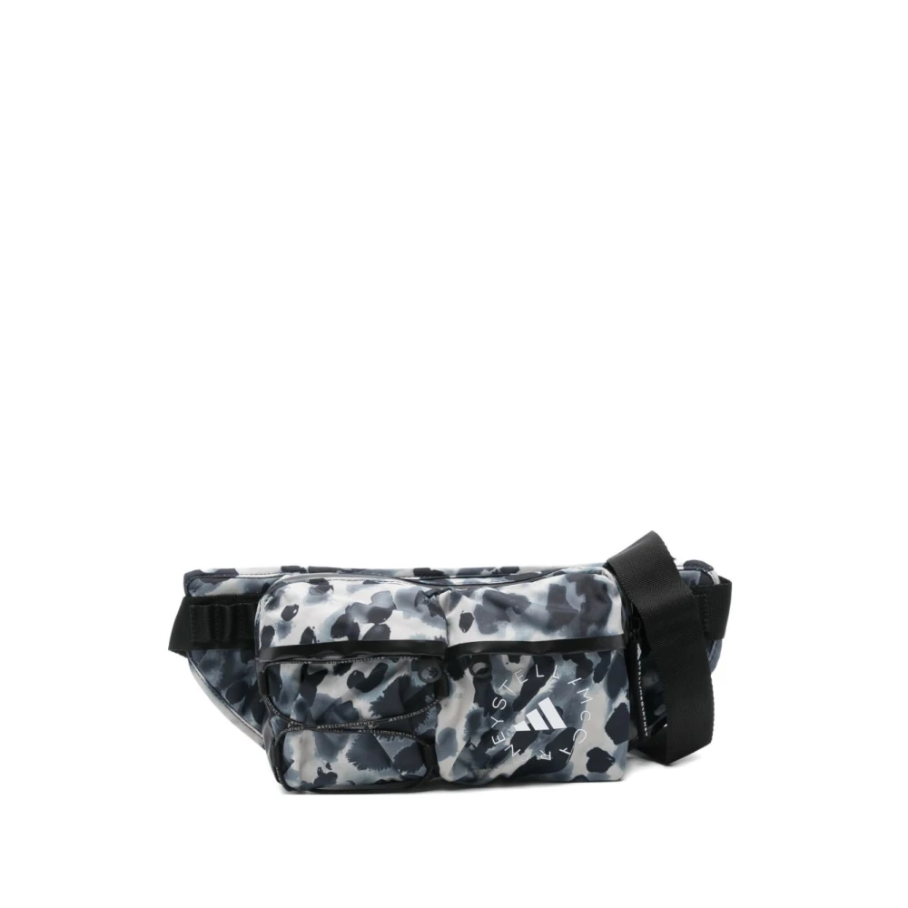 Adidas By Stella Mccartney Women's Black Outdoor Accessories, One Size, Logo Graphic Print Bum Bag