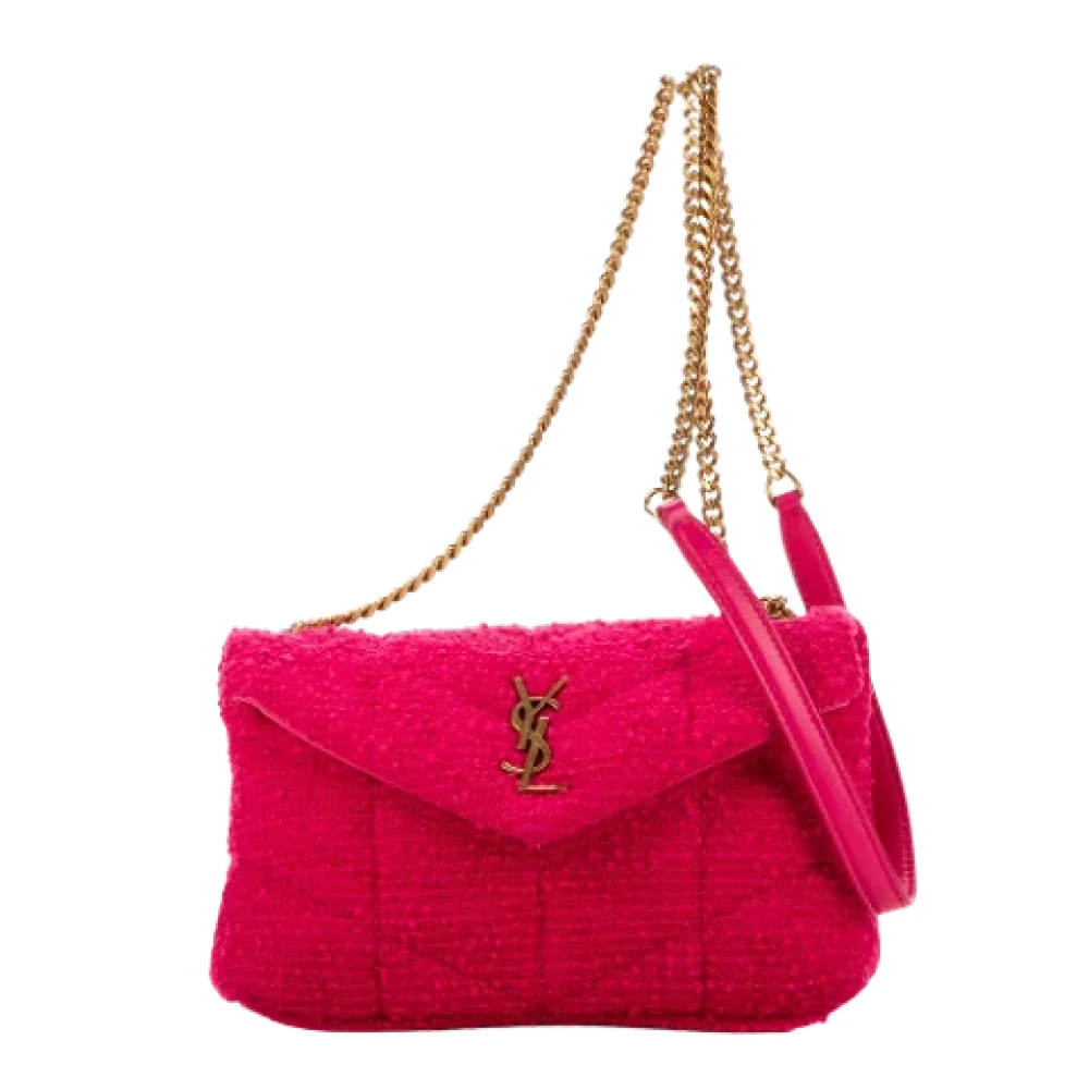 Yves Saint Laurent Vintage Pre-owned Canvas handbags Pink Dames