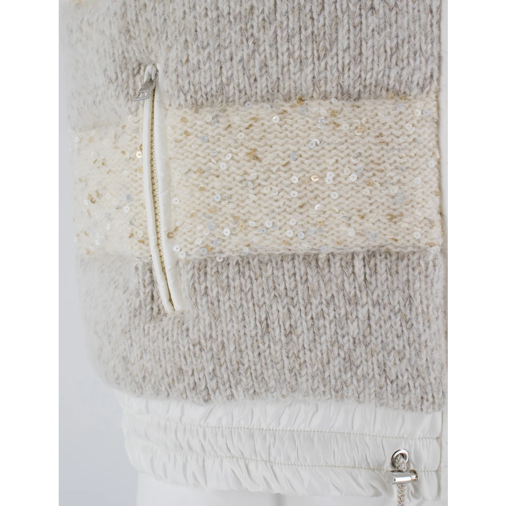 Panicale Gewatteerd Gilet met Pailletten Gray Dames