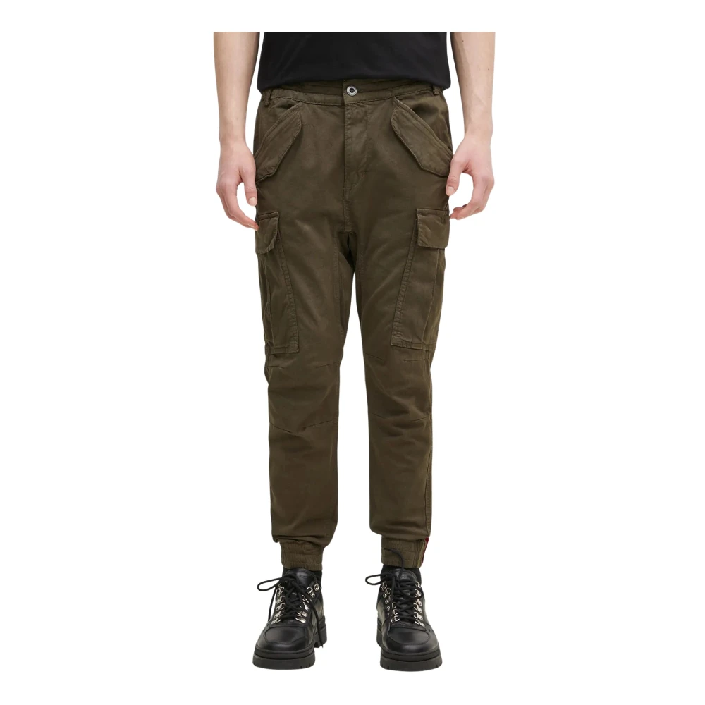Alpha Industries Uomo Marrone Pantaloni Airman Pant - Immagine 2