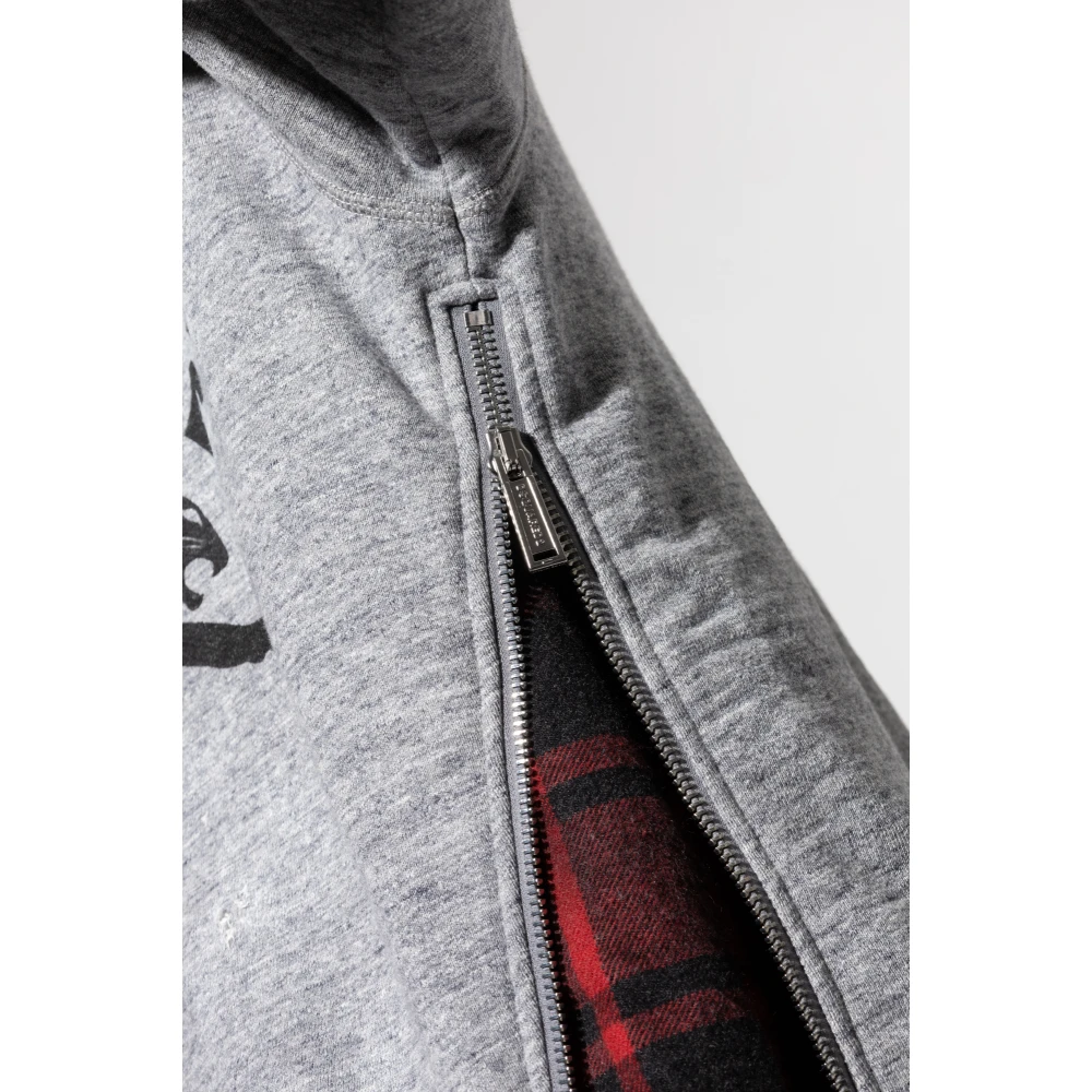 Dsquared2 Sweatshirt met logo Gray Heren