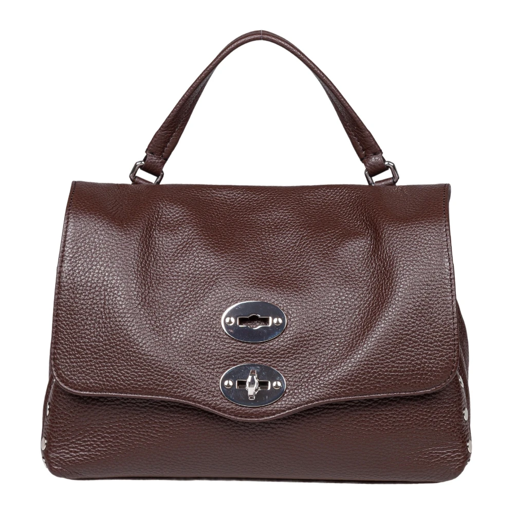 Zanellato Bruine leren schoudertas Modica Brown Dames