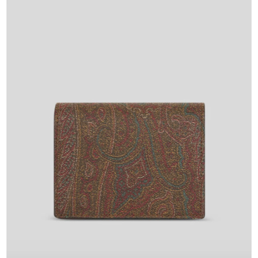 ETRO Paisley Jacquard Portemonnee met Pegasus Brown Dames