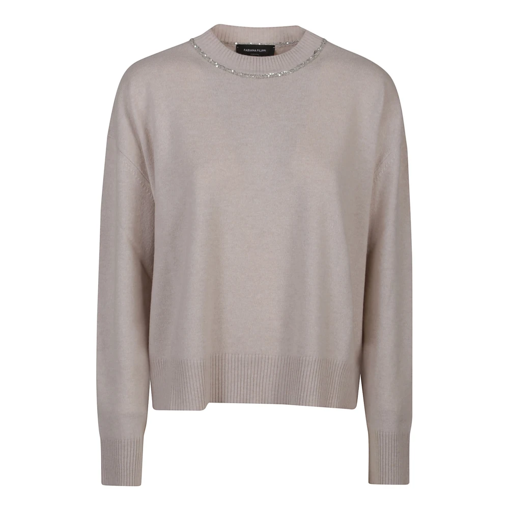 Fabiana Filippi Gezellig Gebreide Pullover Sweater Gray Dames