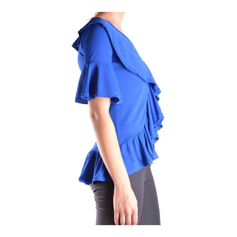 Dondup Bohemian Flutter Mouw Blauw T-shirt Blue Dames