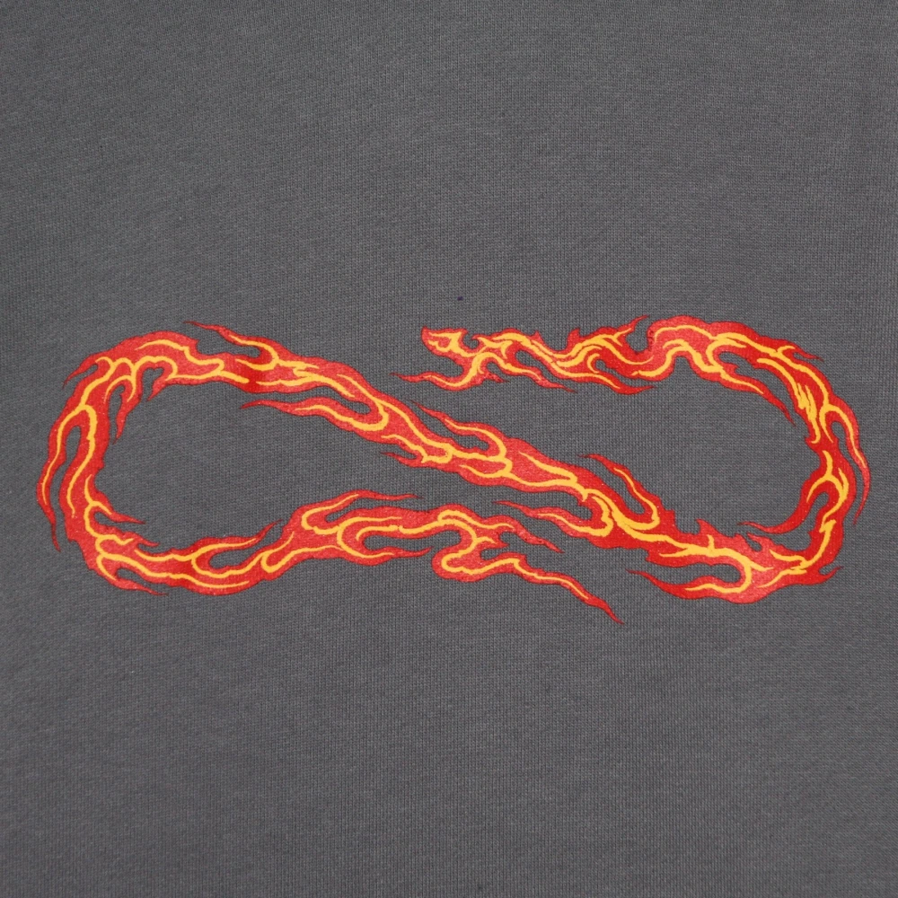 Propaganda Flame Hoodie Grijs Sweatshirt met lange mouwen Gray Heren