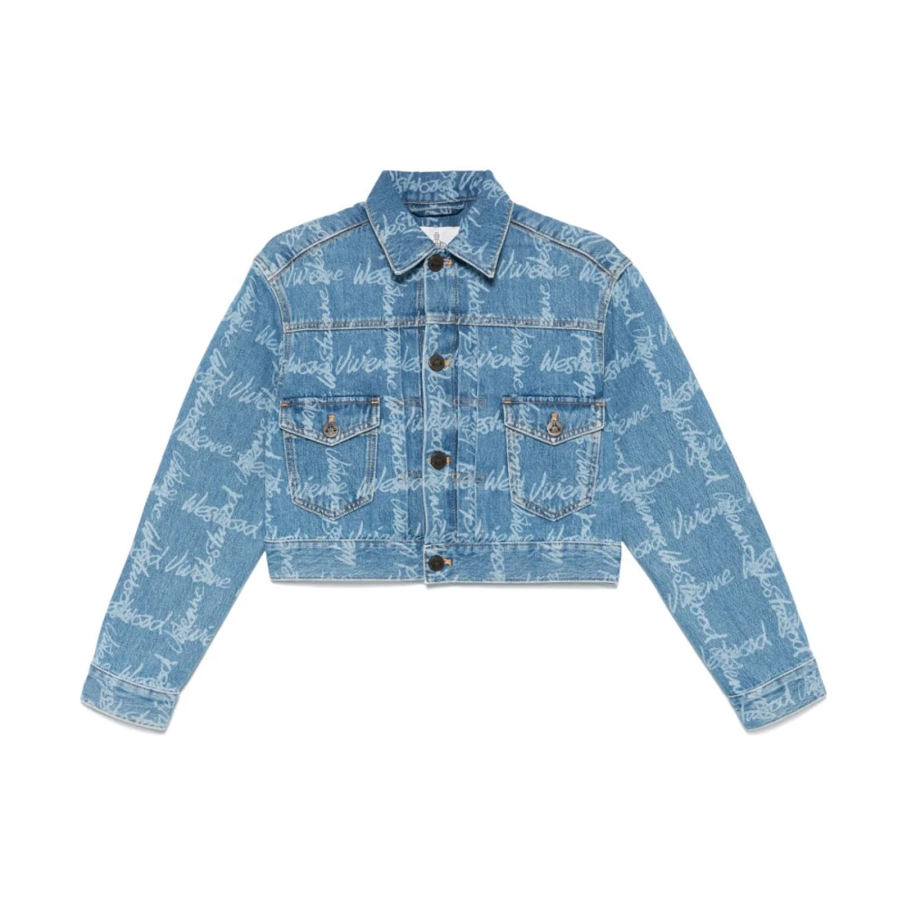 Vivienne Westwood Indigo Blauwe Korte Jas Blue Dames
