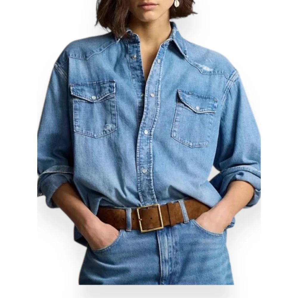 Polo Ralph Lauren Front Shirt Collectie Blue Dames