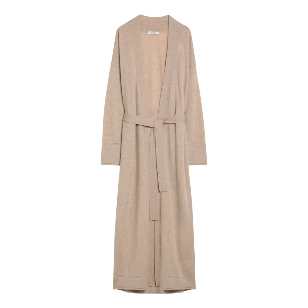 Max Mara Kort Pure Cardigan Tröja Beige, Dam