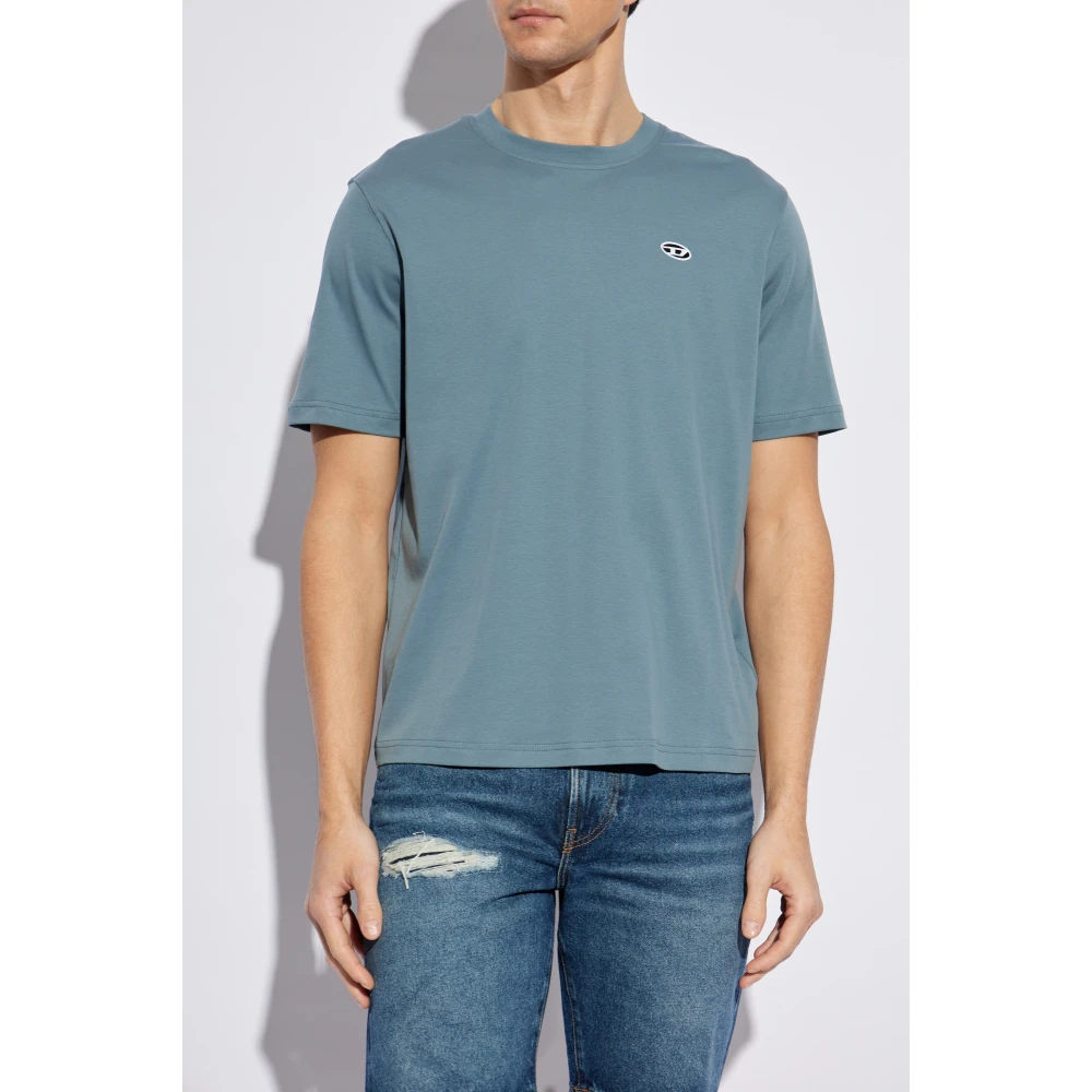Diesel T-shirt T-Adjust-Doval-Pj Blue Heren
