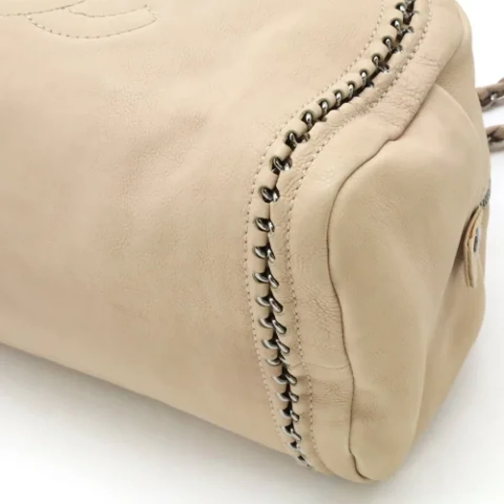 Chanel Vintage Pre-owned Leather chanel-bags Beige Dames