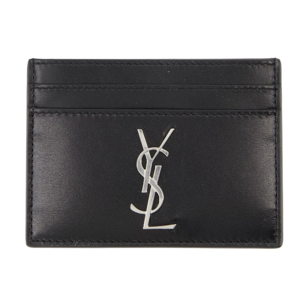 Saint Laurent Men's Black Wallets & Cardholders, One Size, Cassandre Cardholder