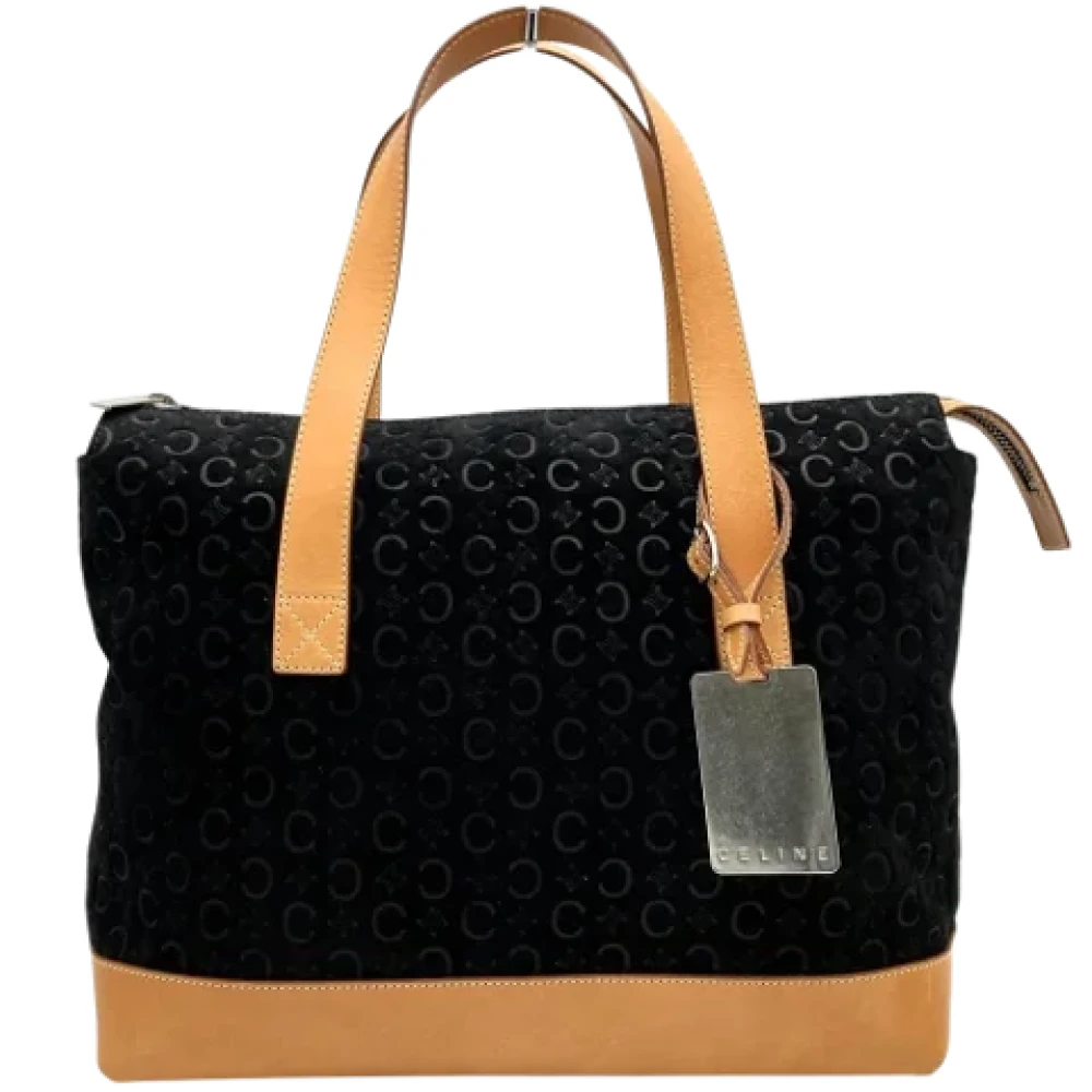 Celine Vintage Pre-owned Suede totes Black Dames