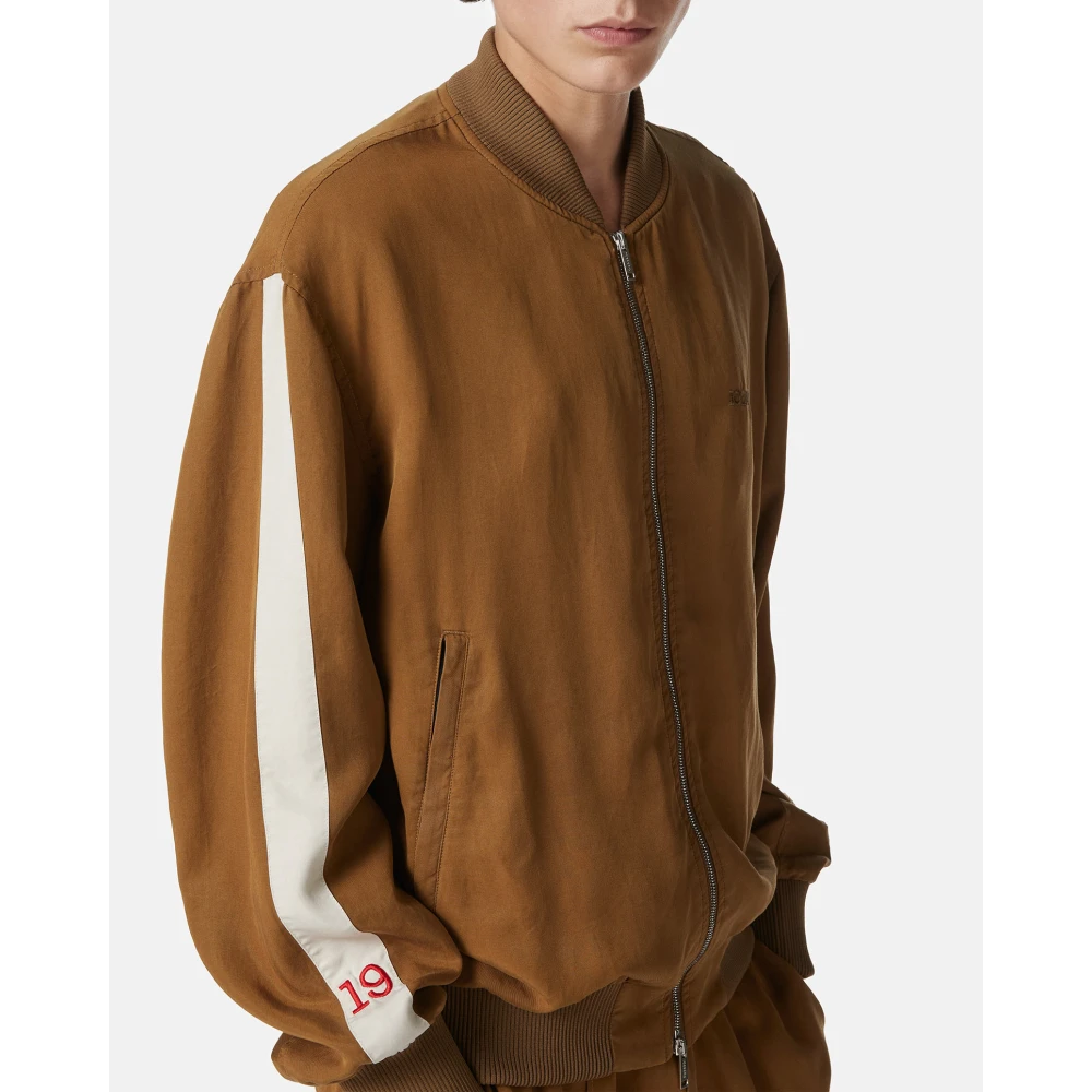 Iceberg Regular fit oliekleurige jas van Tencel-stof Beige Heren