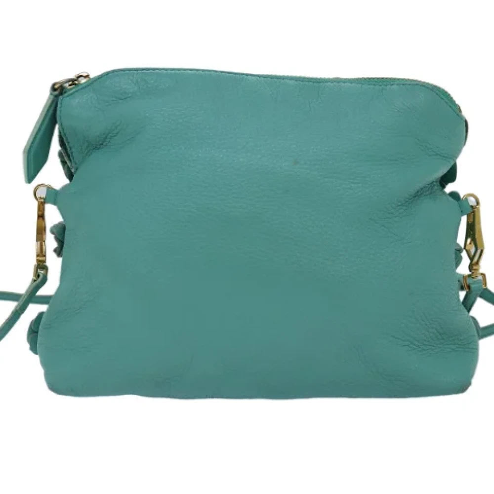 Burberry Vintage Pre-owned Leather shoulder-bags Blue Dames