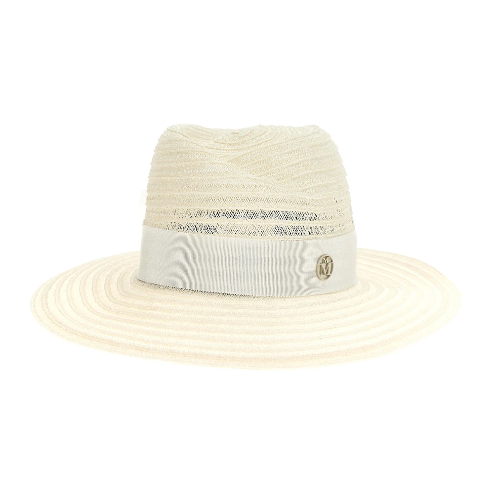 Maison Michel Women's White Virginie Fedora Hat