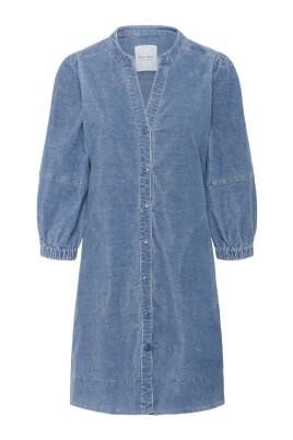 robe-en-denim-bleu-clair-avec-col-en-v