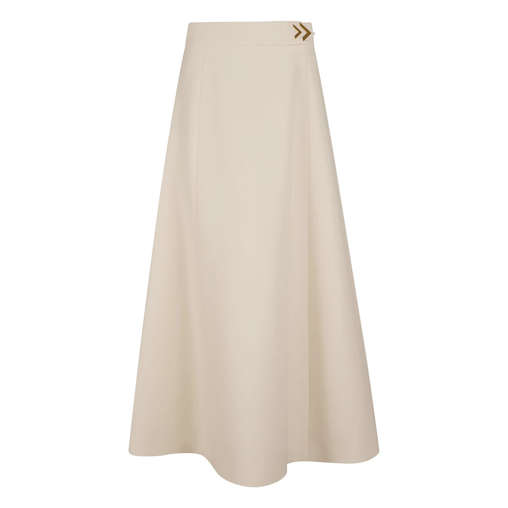 Valentino Garavani Falda De Crepe Couture Skirts Mujer Beige S