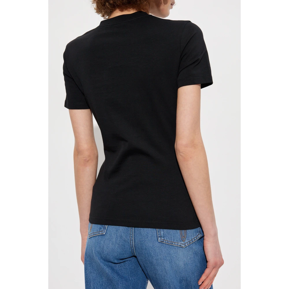 Versace T-shirt met glinsterende pailletten Black Dames