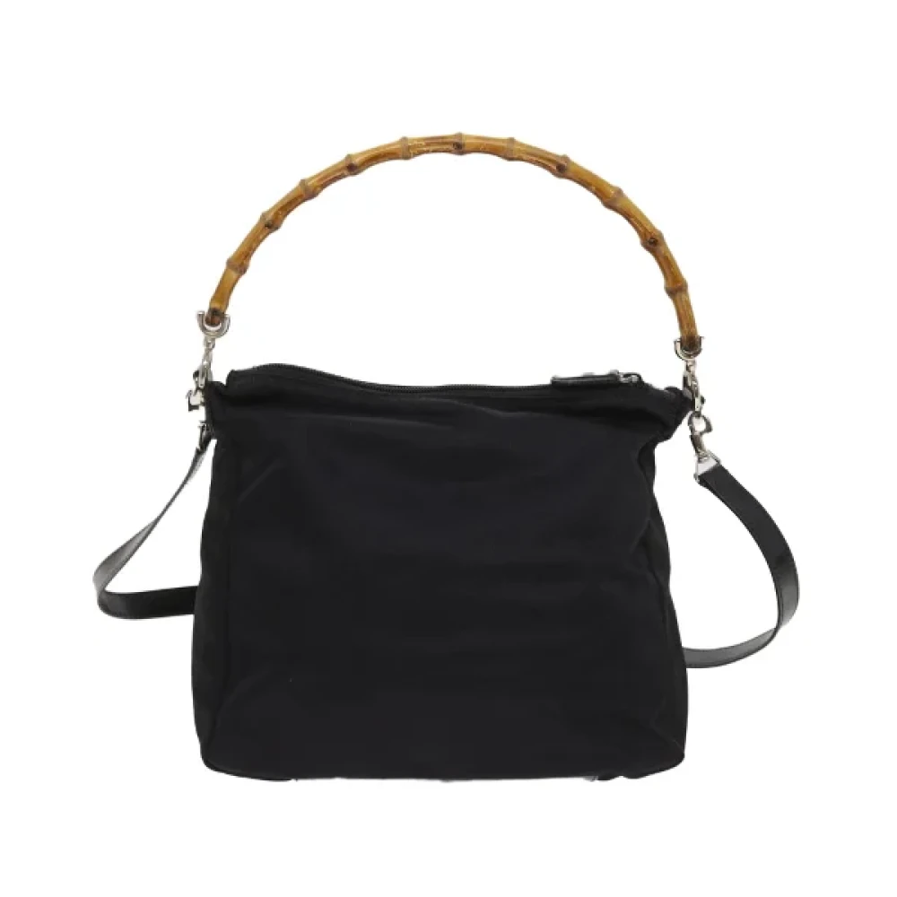 Gucci Vintage Pre-owned Nylon handbags Black Dames