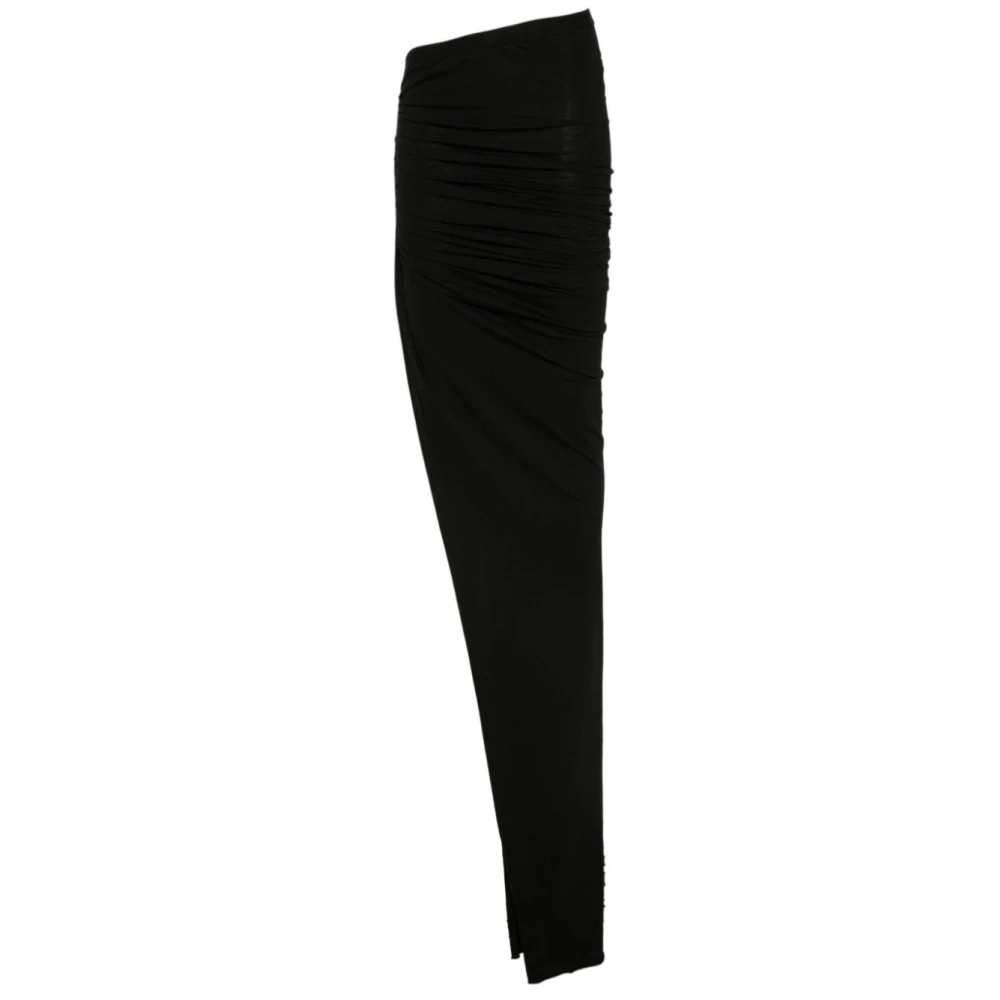 Rick Owens Zachte Maxi Rok voor Vrouwen Black Dames