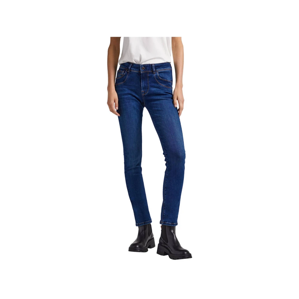 Pepe Jeans Stijlvolle Denim Jeans voor Mannen Blue Dames