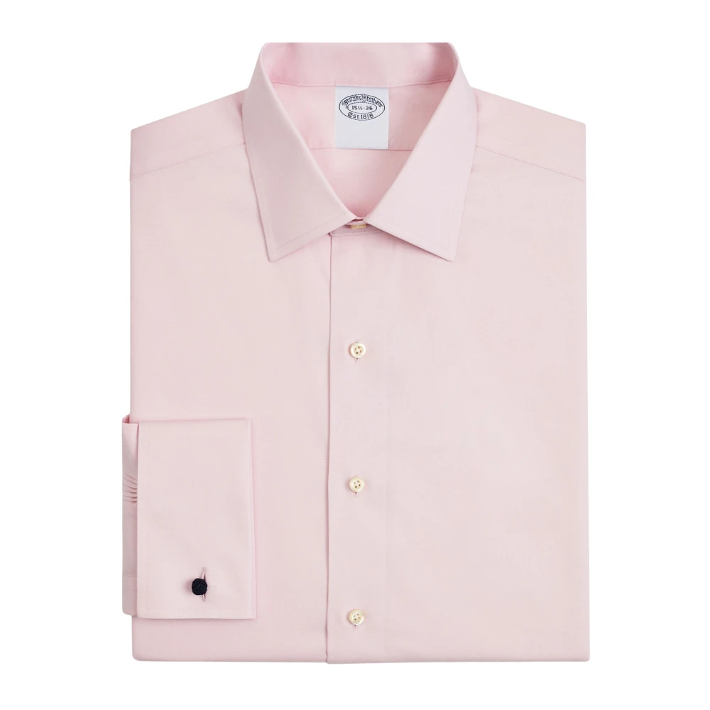 Brooks Brothers Ljusrosa Regular Fit Non-Iron Stretch Supima Bomull Pinpoint Oxford-Klädsel Skjorta med Ainsley Krage Pink, Herr