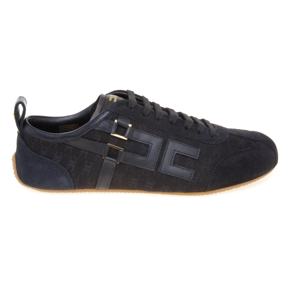 Elisabetta Franchi Nappa en Suède Sneakers Dames Schoenen Zwart