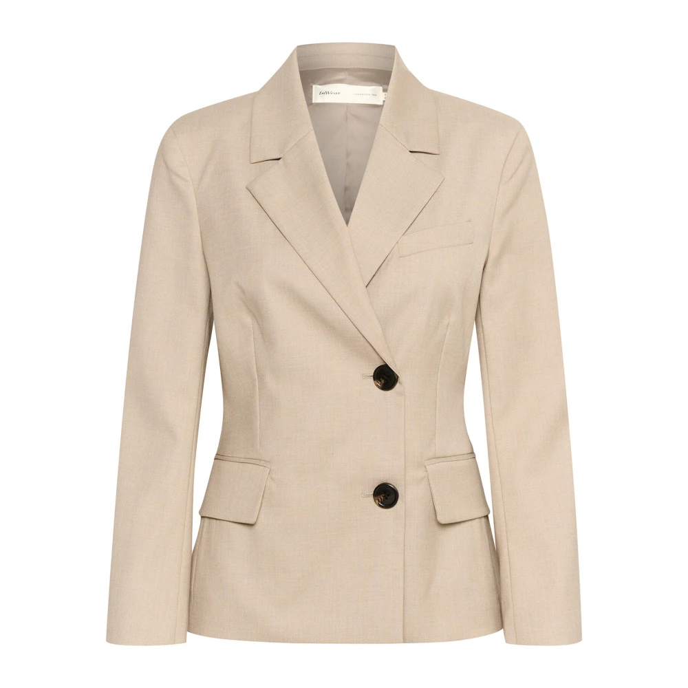 InWear Elegante Blazer met Klepzakken Beige Dames