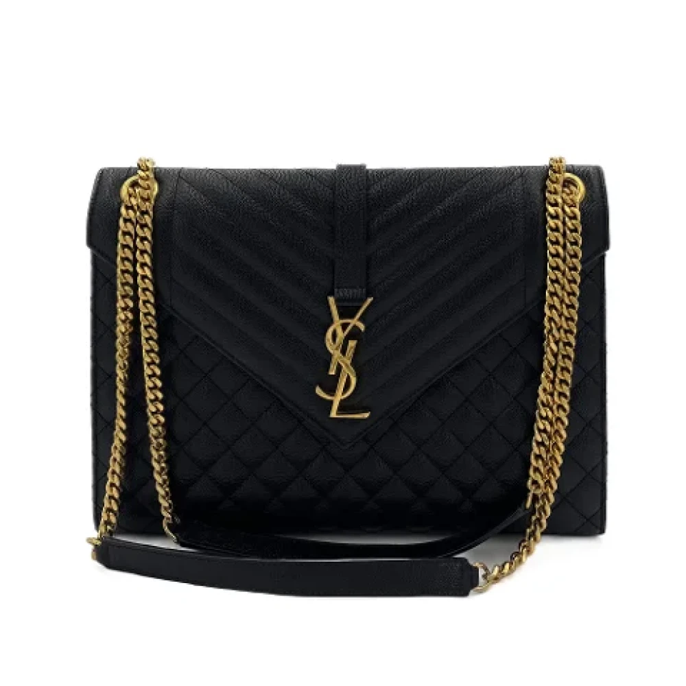 Yves Saint Laurent Vintage Pre-owned Leather shoulder-bags Black Dames