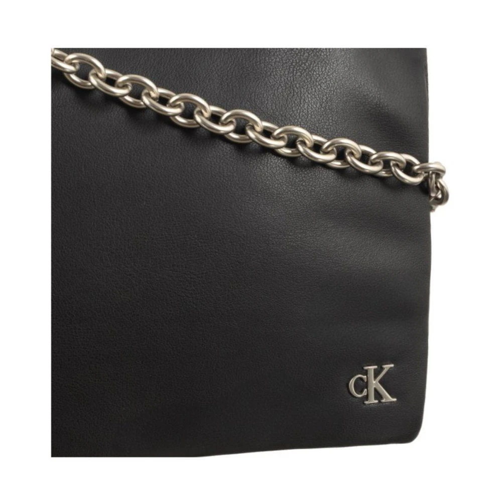Calvin Klein Zwarte Micro Mono Chain Camera Tas Black Dames