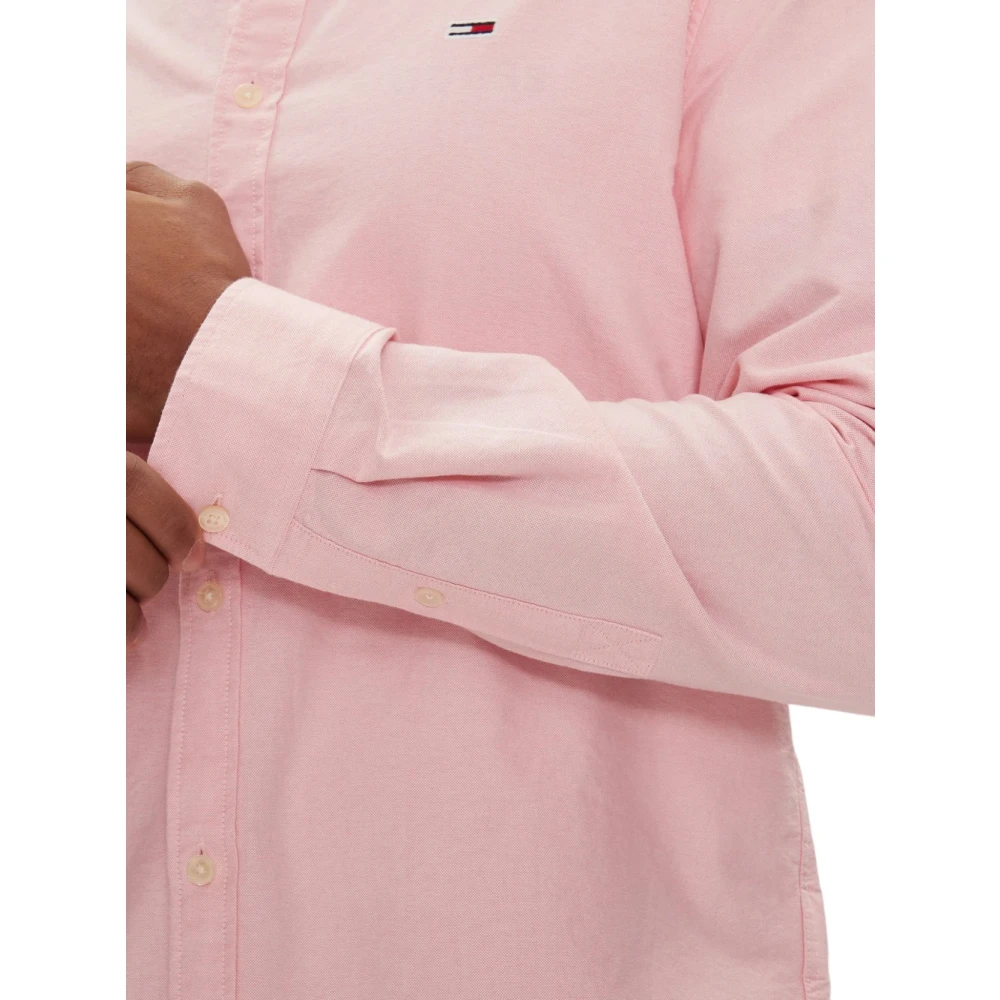 Tommy Jeans Stijlvolle Shirt voor Mannen Pink Heren