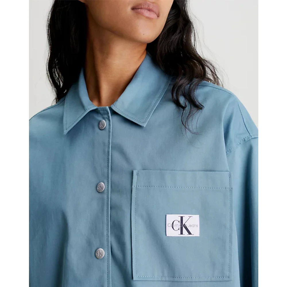 Calvin Klein Overshirt Stijlvol en Trendy Blue Dames