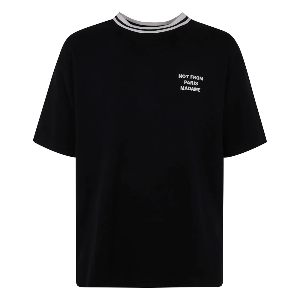 Drole de Monsieur Sport Slogan T-Shirt Black Heren