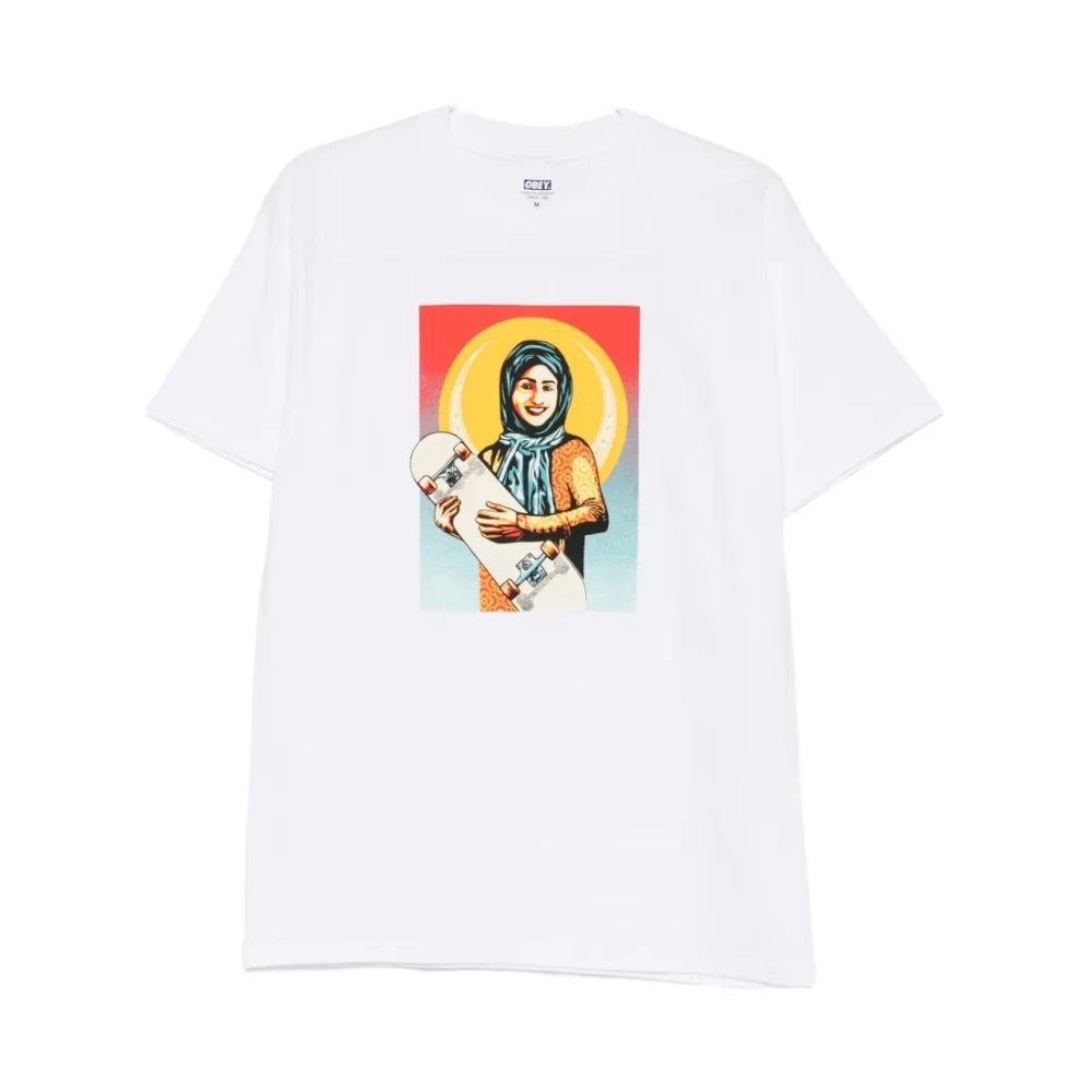 Obey Men's White Skateistan Tee - T-Shirts - L - Tops
