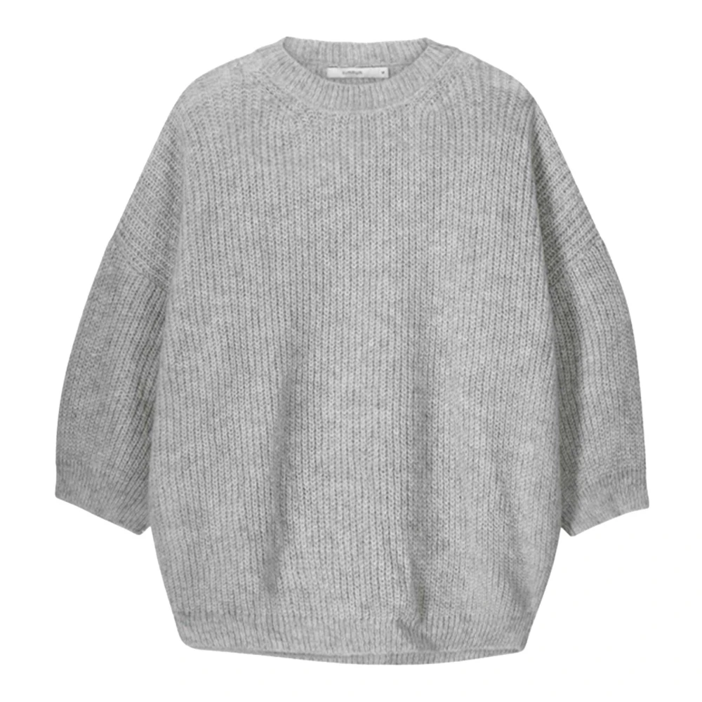 Summum Woman Grijze Melange Sweaters Gray Dames