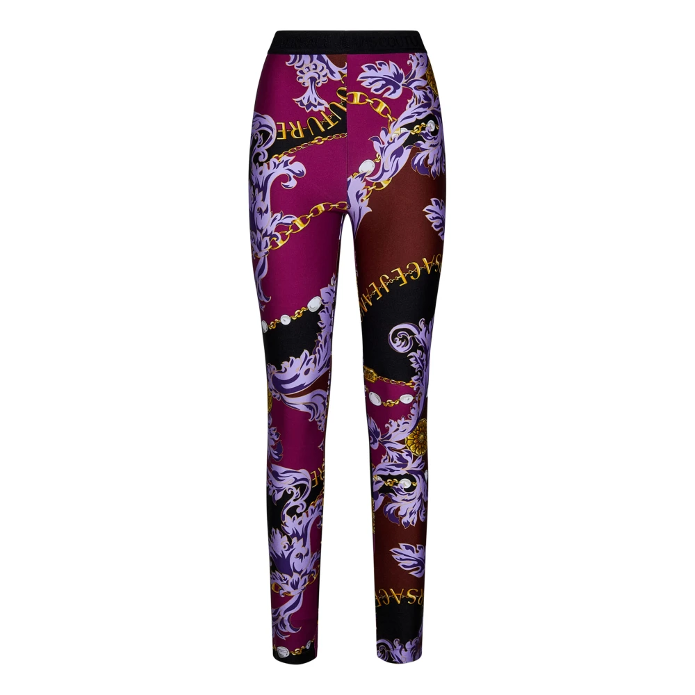 Versace Jeans Couture Paarse Stijlvolle Broek voor Modebewuste Vrouwen Purple Dames