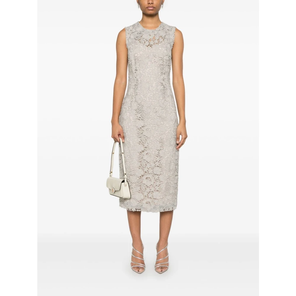 P.a.r.o.s.h. Beige Jurk met Achterritssluiting Gray Dames