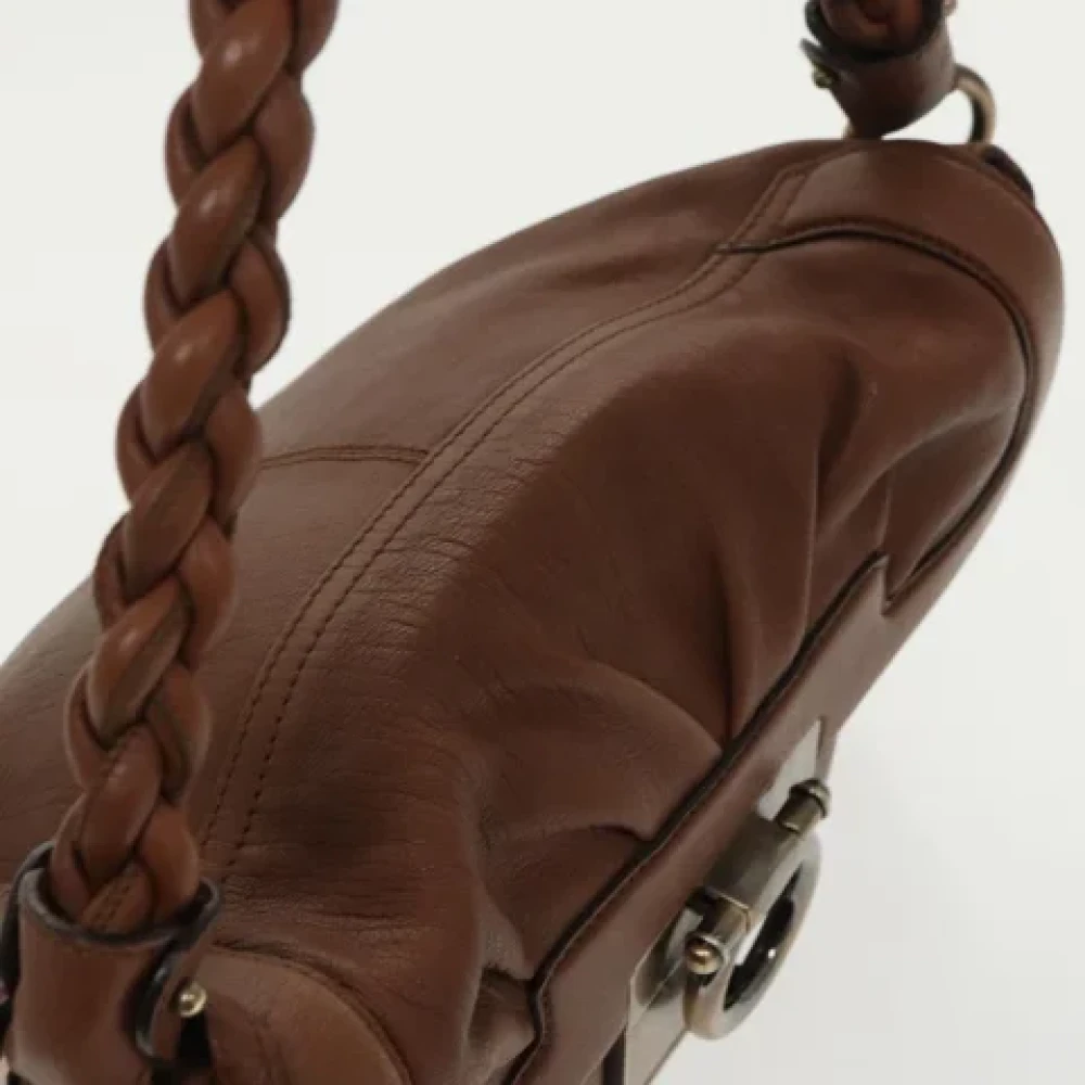 Salvatore Ferragamo Pre-owned Leather shoulder-bags Brown Dames