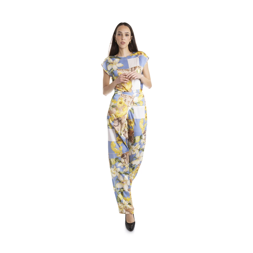 Alviero Martini 1a Classe Lichtblauwe Palazzo Broek Multicolor Dames