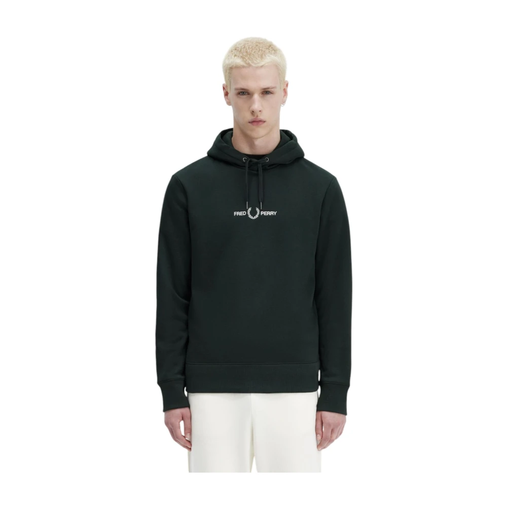 Fred Perry Stijlvolle Sweatshirt voor Mannen Green Heren