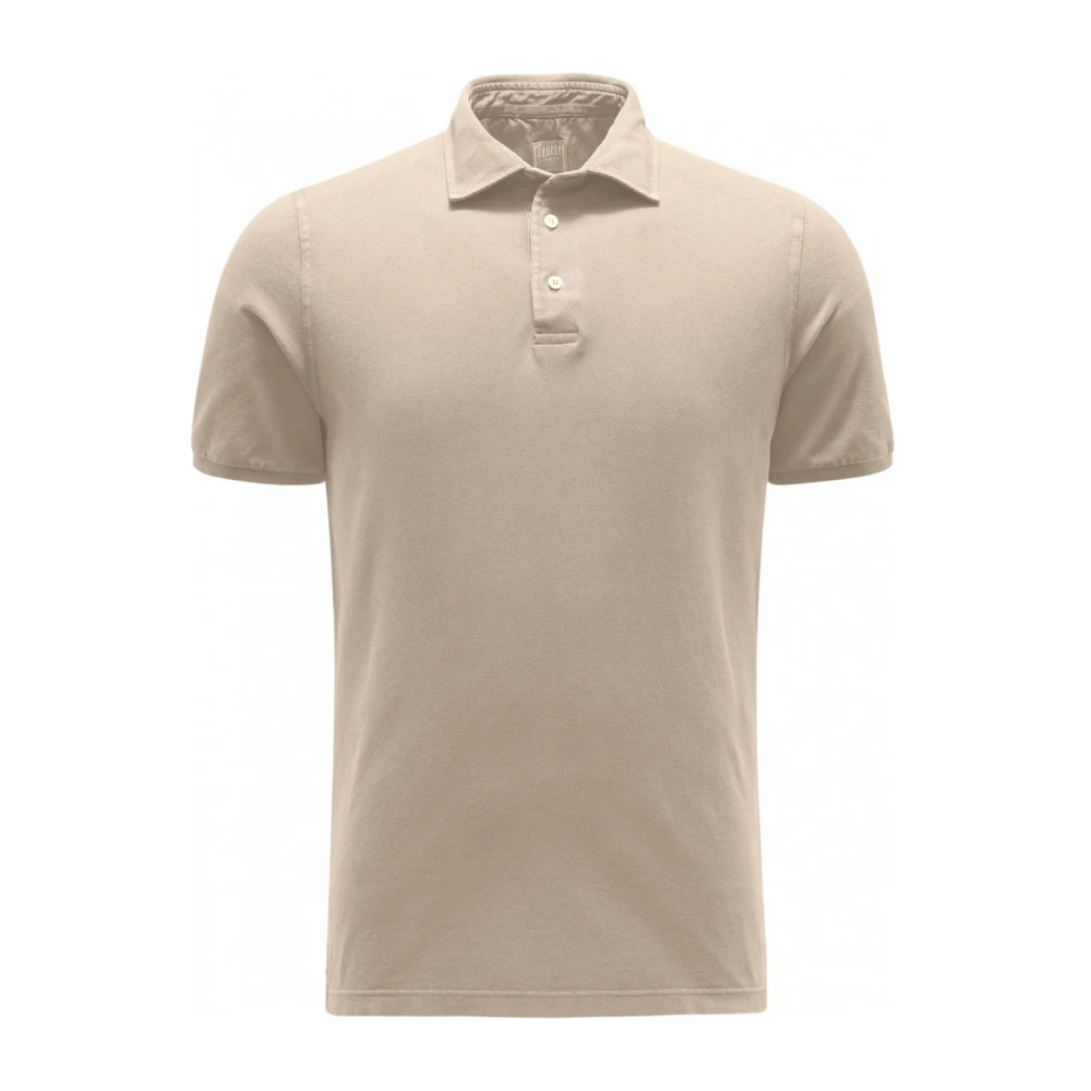 Fedeli Beige Polo Shirt met korte mouwen Beige Heren