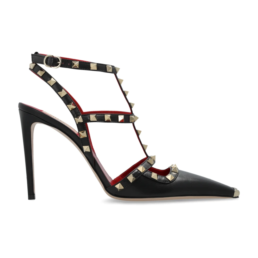 Valentino Garavani Zapatos De Tacón Con Tachuelas Shoes Mujer Negro 37 Eu