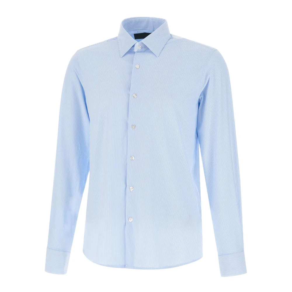 Rrd Men's Blue Oxford Jacquard Stripe Shirt - Formal Shirts - Xl - Shirts