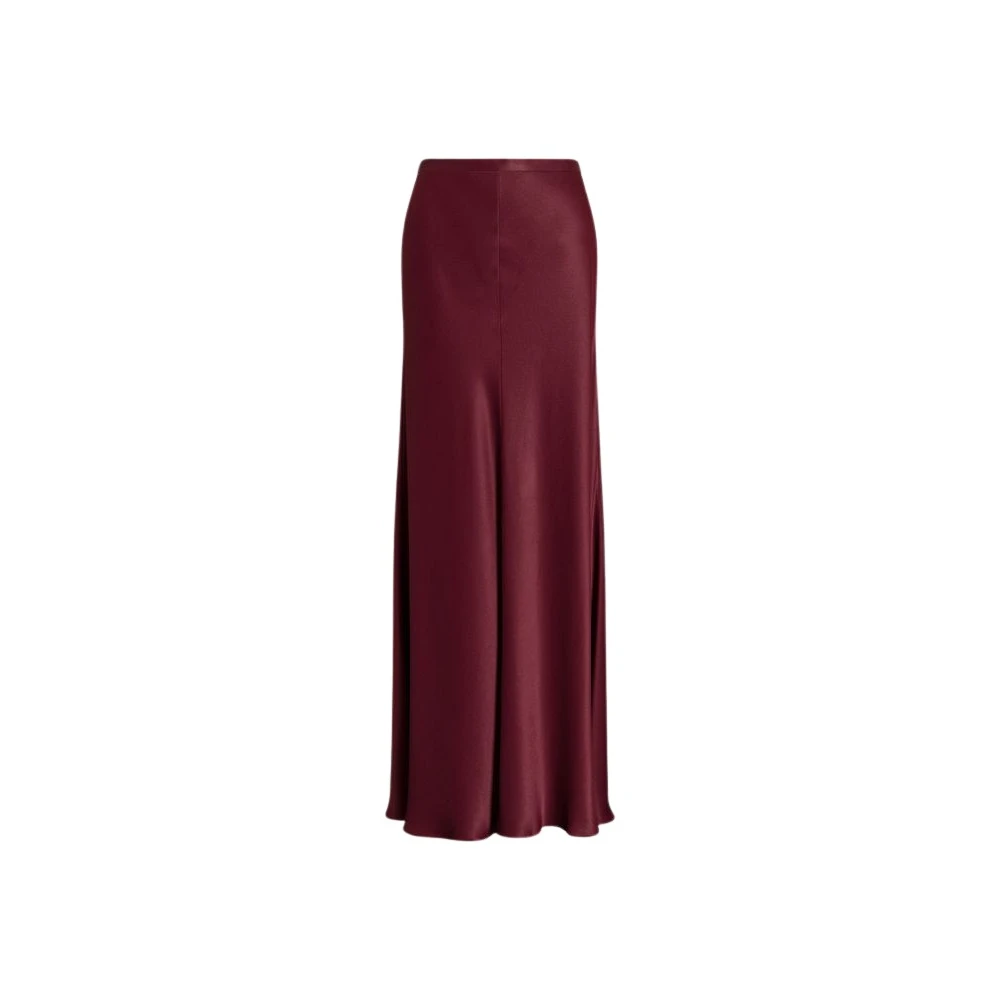 Alberta Ferretti Red Shiny Satin Skirt - Female - Maxi Skirts - L - Skirts